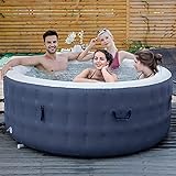 #WEJOY Whirlpool Aufblasbar Whrilpool für 2-4 Personen 140 Luftdüsen Massage mit Heinzung Balkon Garten Terresa Winterfest, 01 Blau