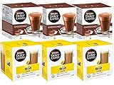 Nescafé Dolce Gusto Kapseln • Familial Set für verschiedene Getränke, Schokoladenbraun, 6 x 16 Kapseln