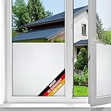 d-c-fix Fensterfolie Frost Milchglas statisch selbsthaftend Premium 67,5 cm x 1,5 m - Milchglasfolie blickdichte Sichtschutzfolie mit UV-Schutz - Sichtschutz für Fenster Folie Klebefolie