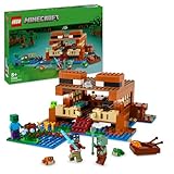 Lego Minecraft Das Froschhaus, Spielzeug-Haus mit Figuren inkl. Zombie, Schleim und Ertrunkener, Plus Zubehör wie Spielzeug-Boot und Werkbank, Geschenk für Jungs und Mädchen ab 8 Jahren 21256