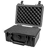 HMF ODK100 Outdoor-Fotokoffer, Waffenkoffer mit Rasterschaumstoff | 23 x 19 x 11 cm