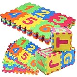 Gogogmee 1 Satz Puzzlematte spaß zabawki stymulujące rozwój puzzelmatte Bodenpuzzle mit Alphabet und Zahlen Bodenpuzzle mit Zahlen fußmatte teppiche Schaumstofffliesen Spielmatte Eva