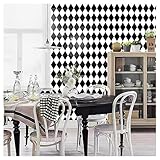 Wandschutzfolie Black Diamond White Klebefolie Wandtattoo Leicht zu Entfernen Möbelfolie Selbstklebende Tapete Wandtattoo Schlafzimmer Tapete Selbstklebend Wallpaper for Living Room 45x600cm