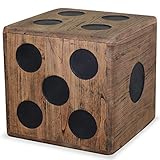 ShGaxin Aufbewahrungskiste Mindi-Holz 40 x 40 x 40 cm Würfel-Design, Sitzbank Mit Stauraum, Wohnung Einrichtung, Betttruhe Schlafzimmer, Dekoration Schlafzimmer,
