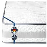 BMM Matratze Komfort Super XXL 180x200cm H4 extra fest/Kaltschaummatratze Öko-Tex Zertifiziert/ergonomische 7 Zonen/Höhe 23cm / Matratzen produziert in Deutschland