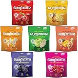 Gefriergetrocknete knusprige Fruchtmischung - 12 Snackpackungen (8x11g 3x13g 1x20g) - Erdbeeren | Himbeeren | Äpfel | Ananas | Mango | Bananen |Heidelbeeren-| Snack ohne Zuckerzusatz