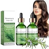 Natürliches Haaröl Rosmarin,Mit Biologischen Rosmarinöl Rizinusöl Mandelöl und Arganöl, stärkt Kopfhaut & Haare, Repair,Natürliches ätherisches Öl mit aromatischem Erlebnis (3PCS)