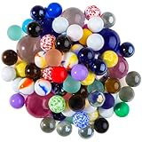 ZIGefofo 86 Stück Glas Murmeln Bunt Glasmurmeln Verschiedene Größen Murmel Spiele Kinder Marbles Deko Murmeln Bunte für Pflanzendekoration Murmelspiele Deko Spielzeug 16 mm 25 mm 30 mm