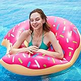 Schwimmring Erwachsene, Donut Schwimmring Schwimmring Großes Aufblasbarer, Sommer Wasser Spielzeuge für Strandurlaub Sommerpool Party