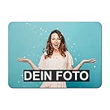 Mousepad selbst gestalten - Bedrucktes Mauspad mit eigenem Foto und Text - rutschfest, für Computer & Laptop - Kollegen, Büro, Geburtstag I Personalisierbar I Rechteck - 27cm x 19cm - Stärke 3mm