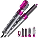 RVUEM 5 In 1 Haarstyler Haartrockner BüRste Multifunktions Haarstyling GeräT Negative Ionen HaargläTter Lockenstab Zum Trocknen GläTten Locken KäMmen Der Kopfhaut Massage Styling