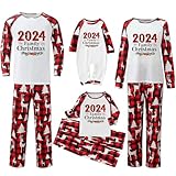 Passende Weihnachtspyjamas für die Familie Passende Pyjamas für die Familie Weihnachtspyjama-Sets Feiertagsnachtwäsche(A226 White,A07)