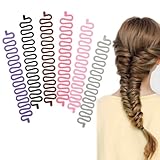 OQKAHIV Französischer Haarstyling-Clip für Zöpfe und Flechtfrisuren, 6pcs, für Damen und Mädchen, DIY-Haarschmuck, praktisches Zubehör zum Haarstyling, mit Sticky Fishbone-Technologie, Magic Hair Clip