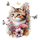 Toilettenaufkleber Deckel Lustig 3D Tier Selbstklebend PVC Deckel WC Aufkleber Badezimmer Wandtattoo Sticker Wasserdicht Toilette Aufkleber (Katze)