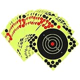 LIOOBO Splatterburst Targets Schießscheiben Leuchtend Gelb Stick Splatter Selbstklebend Zielscheiben Gelb Targets 25 Pcs