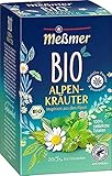 Meßmer Bio Alpenkräuter | 100% natürliche Zutaten | 20 Teebeutel | Vegan | Glutenfrei | Laktosefrei