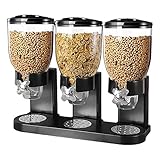 Müslispender - 2 L Müslispender Dreifach Cerealienspender Cornflakes Spender Müsli Dispenser Getreidespender mit 3 Fächern für Müsli, Cornflakes und Cerealien