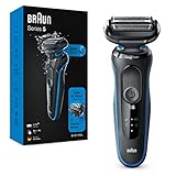 Braun Series 5s Rasierer Herren, Elektrorasierer mit 3 flexiblen Klingen, 50 Min Laufzeit, EasyClick Aufsätze, Wet&Dry, B1000s, blau