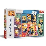 Trefl 15423 Despicable Me 4, Freude der Minions 160 Elemente-Buntes Puzzle mit Helden der Fernsehserie, Kreative Unterhaltung, Spiel für Kinder ab 6 Jahren, Mehrfarbig