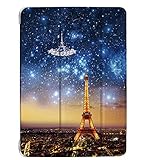 DuraSafe Cases for iPad 6 5 Air 1 2 Gen 9.7 Inch [iPad 6th 5th Air 1st 2nd ] MRJN2LL/A MR7G2LL/A MP2F2LL/A MP2G2LL/A Smart Adjustable Stand Feature Printed Sleek Design Flip Case - Paris Night