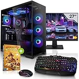 Megaport Komplett Gaming PC AMD Ryzen 7 9800X3D • 27' Monitor • Windows 11 • GeForce RTX4080 Super 16GB • 32GB DDR5 • 1000GB M.2 SSD • Wasserkühlung • WLAN • Gamer pc Computer Gaming rechner