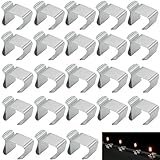 RXKFIGX 60 Stück Dachrinnenhaken für Lichterketten Edelstahl Weihnachtslichter Metall Weihnachtslichter Dachrinnenhaken Dekorationshaken Dachrinnen Metall Licht Haken Clip für Dekorativer Lichter