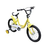 Kaibrite 16-Zoll Universal Kinderfahrräder mit abnehmbaren Trainingsrädern und verstellbarem Sitz gelbem Fahrrad für 5-8 Jahre alt Kinder