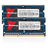 Kuesuny 16GB Kit (2x8GB) DDR3 1333MHz Sodimm RAM ddr3 Laptop PC3-10600 Arbeitsspeicher PC3-10600S 1,5 V CL9 204 Pin 2RX8 Dual-Rank Nicht-ECC Speicher RAM Ideal für Notebook-Laptop-Upgrade