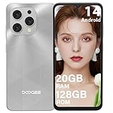 DOOGEE N55 Plus (20GB+128GB) Smartphone Ohne Vertrag Android 14 6.56' HD+ IPS Octa Core Hndy Ohne Vertrag, 5150mAh, 13MP+8MP, Dual SIM 4G Handy Günstig 5G WiFi Simlockfreie Handys, OTG, GPS, Face ID