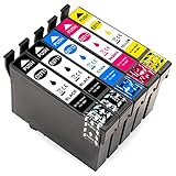 ESMONLINE 5 er Set Multipack kompatible Druckerpatronen als Ersatz für Epson T0715 T0711 -T0714 passend für Epson Stylus SX510W DX4000 D120 SX415 SX 515 BX300