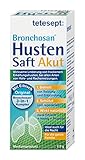 tetesept Bronchosan Husten Akut Saft – Erkältungsmittel bei trockenem Erkältungshusten – Wohltuend und beruhigend, 1 x 117g