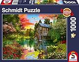 Schmidt Spiele 58968 Die Wassermühle, 1.000 Teile Puzzle, Bunt