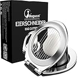 Bugucat Eierschneider aus Edelstahl, 2 in 1 Eierteiler aus 304 Edelstahl Egg Slicer Splitter Chopper Eischneidewerkzeug für Gekochten Eiern,Salaten, Erdbeeren, Spülmaschinenfest