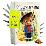 50 Entdeckerkarten für Kinder – Outdoor Schatzsuche und Natur entdecken I Spannendes Suchspiel I Lernspiel & Geschenk für Mädchen und Junge I Spiele ab 4, 5, 6, 7, 8 Jahre