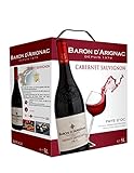 Baron d'Arignac - Cabernet Sauvignon, Rotwein aus Pays d'Oc, in Bag-in-Box (1 x 5L)