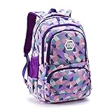 IvyH Schulrucksack Mädchen Teenager Schultaschen Jungen Ranzen Ergonomischem Kinder Rucksäcke Verweilen Druck Schulranzen für 8 10 15 Jahre School Bags for Boys Girls Schulranzen Groß für Schule