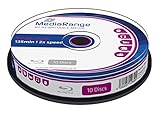 MediaRange BD-RE 25GB 2-fache Schreibgeschwindigkeit, wiederbeschreibbar, 10er Cakebox