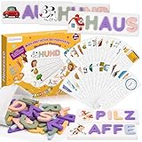 Haozozo Montessori Spielzeug ab 3 4 5 6 7 8 Jahre, Buchstaben Lernen Geschenk Mädchen 3-8 Jahre Lernspiele ab 3-8 Jahre Geschenk Junge 3-8 Jahre Kinderspielzeug ab 3-6 Jahre Geschenk Einschulung