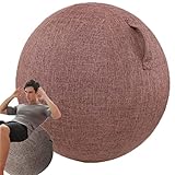 TAUIANE Pilates-Ballabdeckung, Yoga-Ballabdeckung, Anti-Dirty-Ball, BüRotisch- Und Stuhlabdeckung, Geeignet FüR Die TäGliche Fitness,Braun,55cm