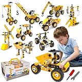 HOMETTER Lernspielzeug Mint, 10 in 1 Bausteine fuir Vorschulkinder, Ingenieurspielzeug kreatives Set Geschenk fir Jungen im Alter von 3+ Jahren