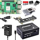 Raspberry Pi 5 8GB PCIe M.2 NVMe - Kit | Metallgehäuse | Active Cooler | M.2 NVMe SSD PCIe Board | USB-C 27W Netzteil | 64GB SD Karte | 4K Micro HDMI Kabel