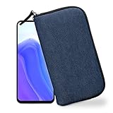 XiRRiX Handytasche für Smartphone 4XL 6,7' Größe - Modell 2.0 - universal Handyhülle mit Handschlaufe - Handy Hülle mit Reißverschluss - Tasche blau