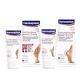 Hansaplast Anti Hornhaut Intensiv-Creme (75 ml), Creme zur Hornhaut Entfernung an den Füßen + Repair & Care Schrundensalbe 1er Pack (40 ml), Fußpflege für sehr trockene und rissige Haut