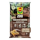 COMPO Zoo Terrarien-Substrat universal - für alle Arten von Echsen und andere anspruchsvolle Reptilien, Amphibien und Wirbellose - natürliche Pinienrinde - feine Körnung 0-5 mm - 10 Liter