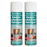 HOTREGA Kaminscheiben Reiniger, Hochleistungs-Aktivschaum-Reiniger für Glas, Kunststoffe, Metalle – Entfernung von Ruß, Fett, Öl – 300ml, Mengen:2