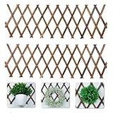 yeesport Expandable Plant Trellis 2 Pcs, Holz Trennwand Pflanzer Gartenzaun 190×30cm- Hölzerne Pflanze Unterstützung Zaun, Langlebig und robust für Kletterpflanzen, Zauberstab Dekoration