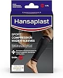 Hansaplast Sport Compression Wear Waden Sleeves, Wadenbandage zur Unterstützung der Muskulatur, Waden Kompressionsstrümpfe fördern die Muskelregenration, 1 Paar, Größe S/M