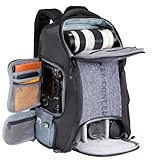 K&F Concept Kamerarucksack wasserdicht Fotorucksack für Canon Nikon Sony Spiegelreflexkameras, Drohne, Objektiv, Laptop, Stativ und Zubehör