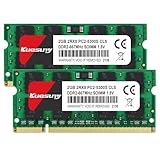 Kuesuny 4 GB Kit (2 x 2 GB) DDR2 667 MHz Sodimm Ram PC2-5300 PC2-5300S 1,8 V CL5 200 Pin 2RX8 Upgrade der Nicht gepufferten Notebook-Laptop-Speichermodule ohne ECC