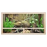 REPITERRA Terrarium für Reptilien & Amphibien, Holzterrarium mit Seitenbelüftung 120x60x60 cm